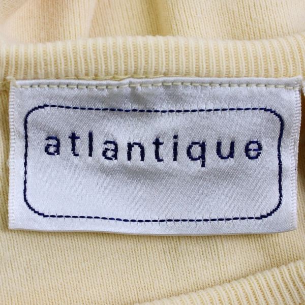 Atlantique Butter Yellow Short-Sleeve Cotton T-Shirt Women's Large FLAWED