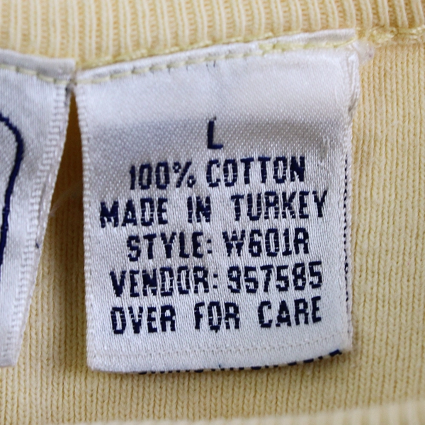 Atlantique Butter Yellow Short-Sleeve Cotton T-Shirt Women's Large FLAWED