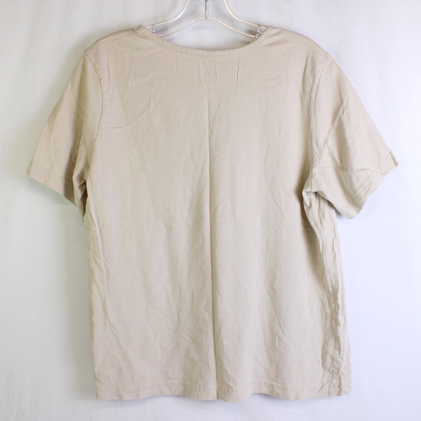 Cozee Corner Beige Short-Sleeve Cotton T-Shirt Women's Size XL