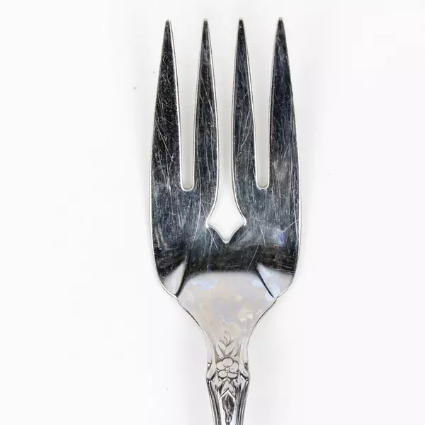 Lot Of 2 Oneida Silver Brahms (Stainless) Flatware Cold Meat Serving Forks