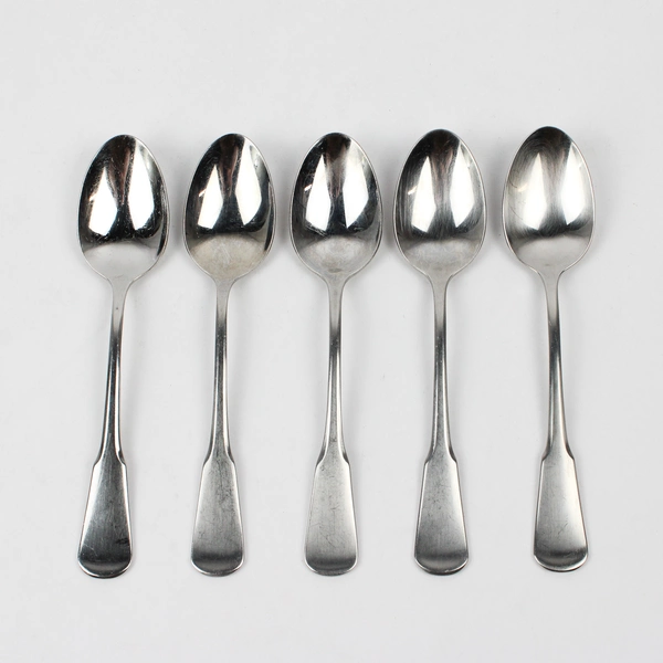 Lot Of 5 Oneida Silver Independence (Stainless) Flatware Teaspoons 6" Long