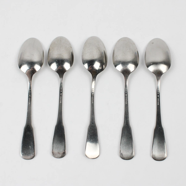 Lot Of 5 Oneida Silver Independence (Stainless) Flatware Teaspoons 6" Long