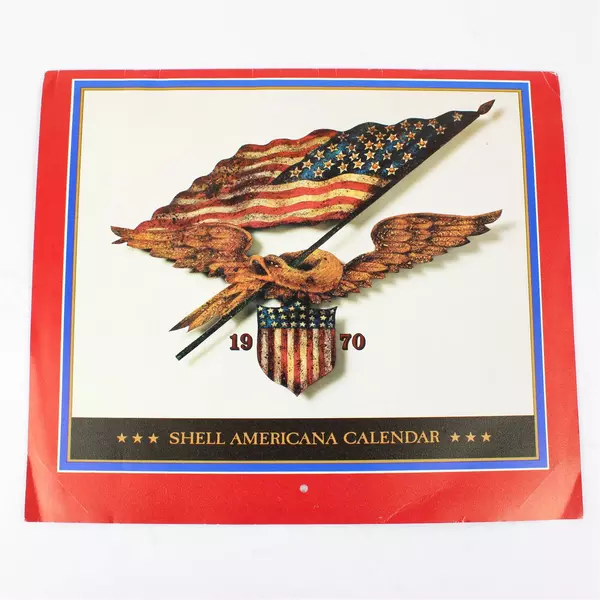 Vintage 1970 Shell Americana Calendar Nautical Doric Productions