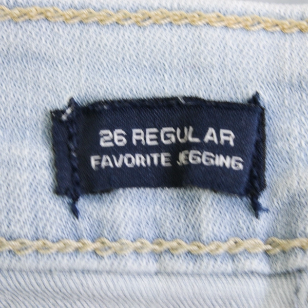 Gap Denim Favorite Jegging Light Wash Raw Hem Women's Size 26 Reg