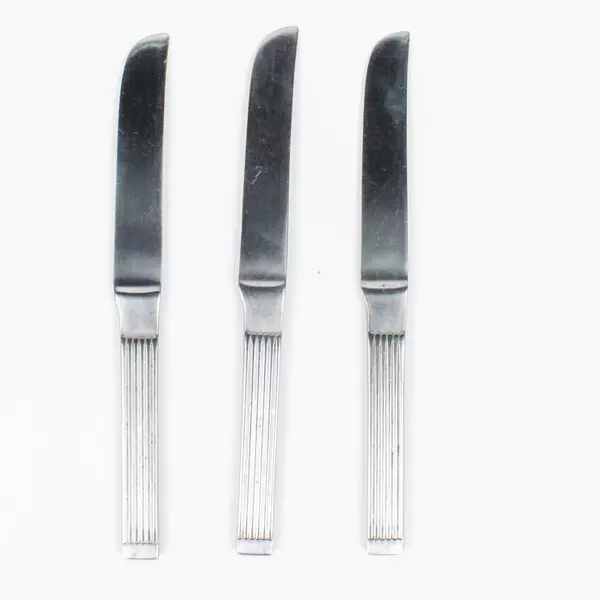 Lot Of 3 Dansk Thebe (Stainless) Flatware Dinner Knives 8.5" Long