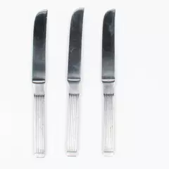 Lot Of 3 Dansk Thebe (Stainless) Flatware Dinner Knives 8.5" Long