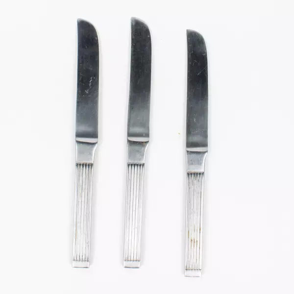Lot Of 3 Dansk Thebe (Stainless) Flatware Dinner Knives 8.5" Long