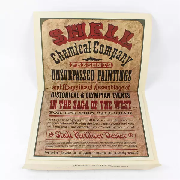 Vintage 1965 Shell Chemical Company Americana Calendar 