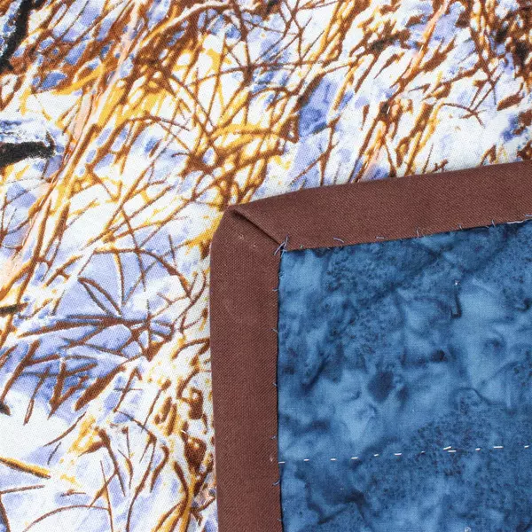 Handmade Alice Smith Deer Buck Lap Quilt Winter Home Cabin Decor 34" x 42"