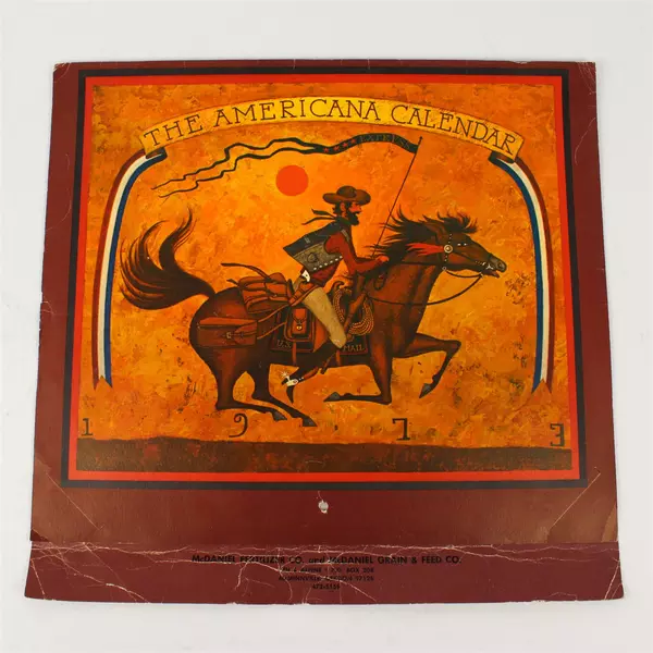 Vintage 1973 The Americana Calendar Designed by Charles Wysocki