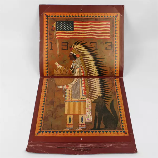 Vintage 1973 The Americana Calendar Designed by Charles Wysocki