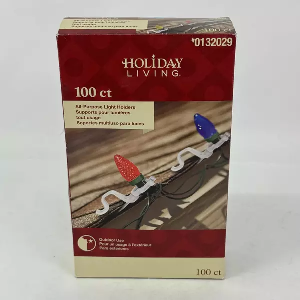 Holiday Living 100 CT Gutter Shingle Clips For Outdoor Lights