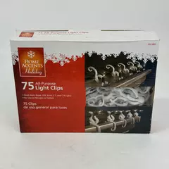 Home Accent 73-Ct Outdoor All-Purpose Christmas Light Clips for Gutters Shingles