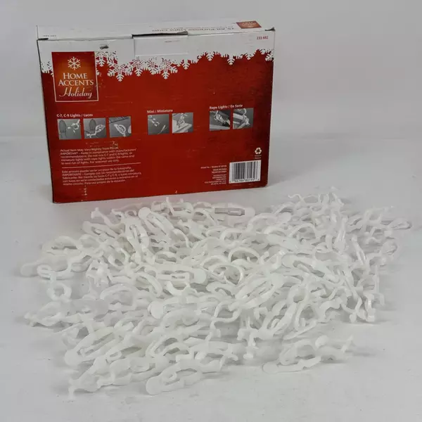 Home Accent 73-Ct Outdoor All-Purpose Christmas Light Clips for Gutters Shingles