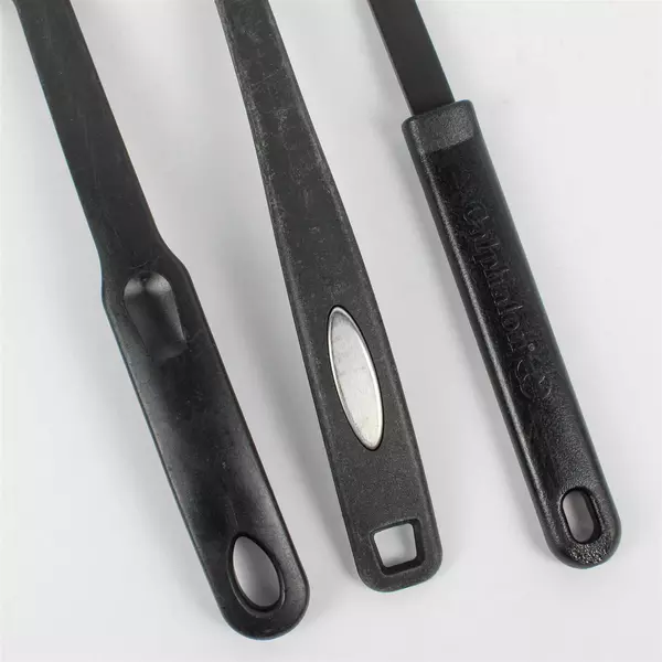 Lot of 3 Black Nylon Kitchen Cooking Utensils Spoon and Spatulas