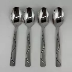 Lot of 4 Cambridge Soup Spoons Boa Frost Stainless Steel 7 7/8" Made in China
