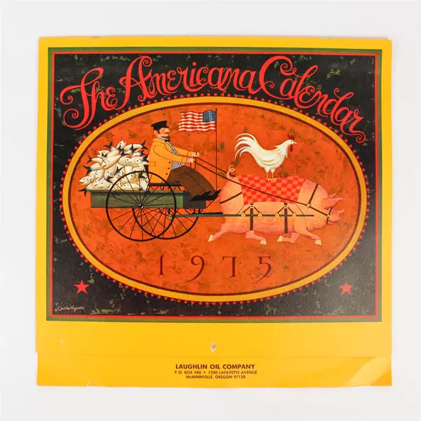 Vintage 1975 The Americana Calendar Designed by Charles Wysocki