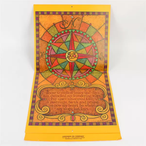 Vintage 1975 The Americana Calendar Designed by Charles Wysocki