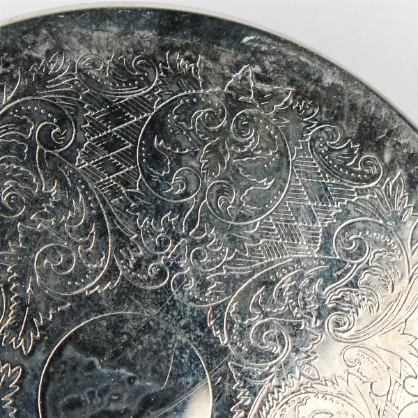 Set of 2 Vintage Silver Plated Coasters 3.5"