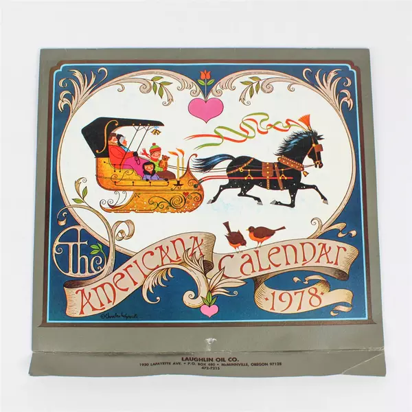 Vintage 1978 The Americana Calendar Designed by Charles Wysocki