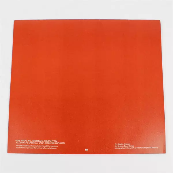 Vintage Amcal Inc 1979 The Americana Calendar Designed by Charles Wysocki