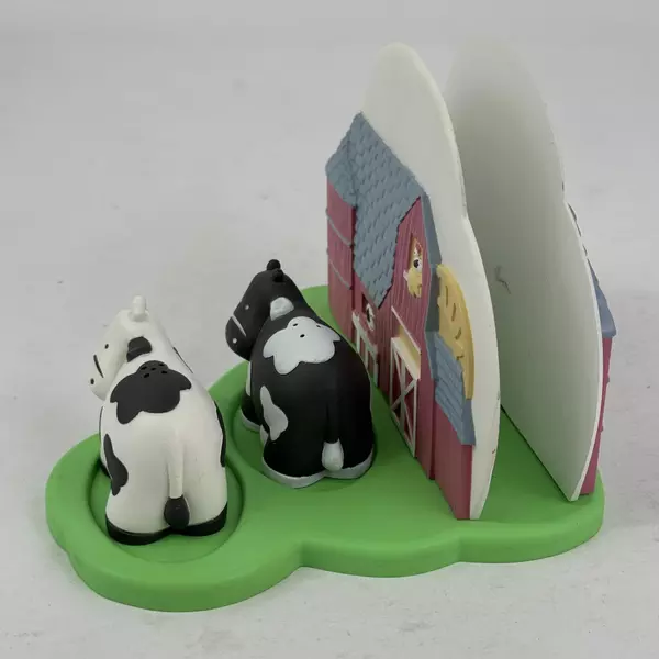 Avon Down On The Farm Napkin Holder and Salt & Pepper Shaker Set
