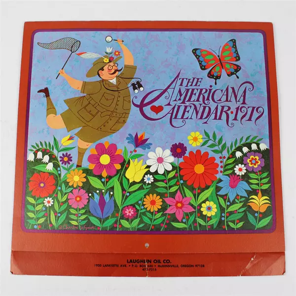 1979 The Americana Calendar Designed by Charles Wysocki Vintage Amcal Inc 