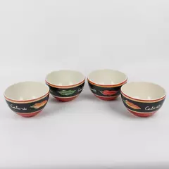 Lot Of 4 Royal Norfolk RNF33 Pattern Ceramic Bowls 9.25" Diameter 3.5" Tall