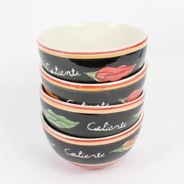 Lot Of 4 Royal Norfolk RNF33 Pattern Ceramic Bowls 9.25" Diameter 3.5" Tall