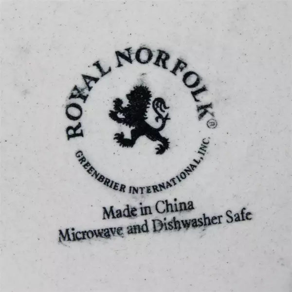 Lot Of 4 Royal Norfolk RNF33 Pattern Ceramic Bowls 9.25" Diameter 3.5" Tall