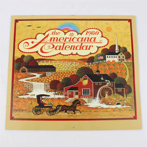 Vintage Amcal Inc 1980 The Americana Calendar Designed by Charles Wysocki