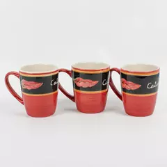 Lot Of 3 Royal Norfolk RNF33 Pattern Ceramic Mugs/Cups 4.5" Tall