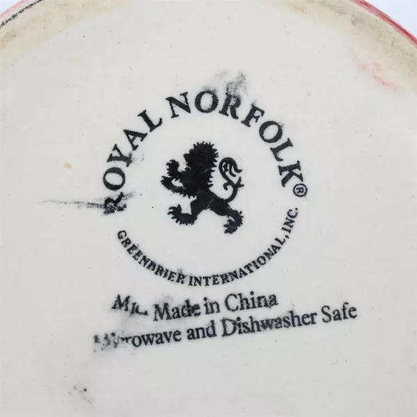 Lot Of 3 Royal Norfolk RNF33 Pattern Ceramic Mugs/Cups 4.5" Tall