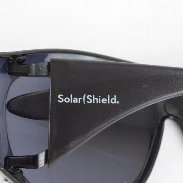 Solar Shield Black Sunglasses with Over Glasses Design Lightweight Comfort