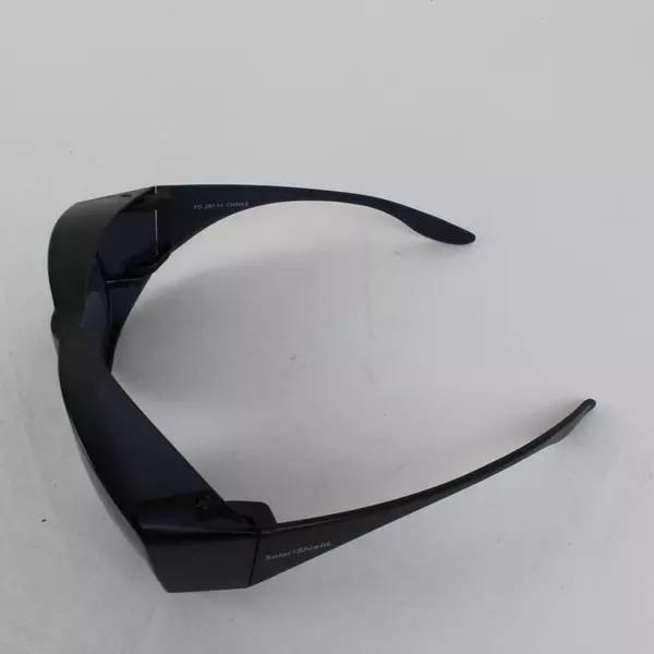 Solar Shield Black Sunglasses with Over Glasses Design Lightweight Comfort