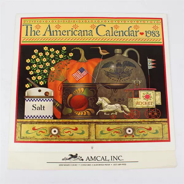 Vintage Amcal Inc 1983 The Americana Calendar Designed by Charles Wysocki