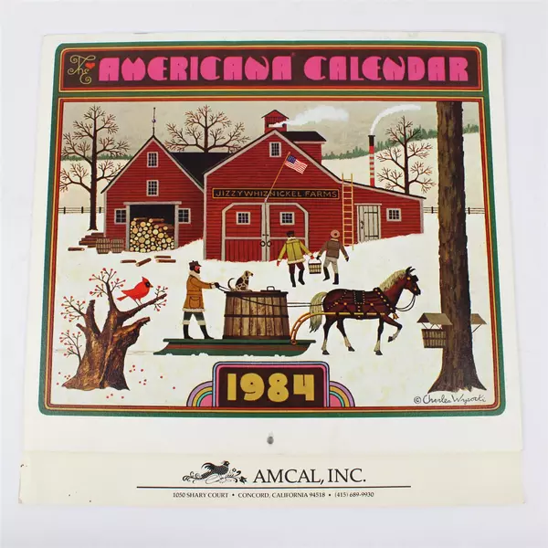 Vintage Amcal Inc 1984 The Americana Calendar Designed by Charles Wysocki