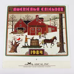 Vintage Amcal Inc 1984 The Americana Calendar Designed by Charles Wysocki