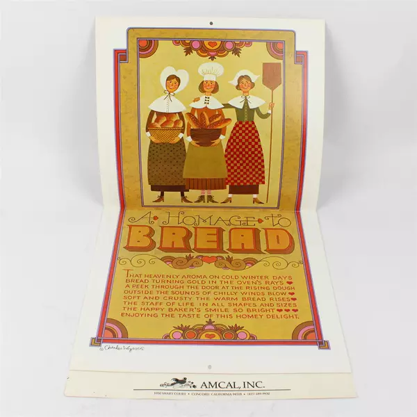 Vintage Amcal Inc 1984 The Americana Calendar Designed by Charles Wysocki