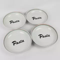 Lot Of 4 Houseware International Inc Ceramic Bowl Pasta 1.75" Tall 8.5" Diameter