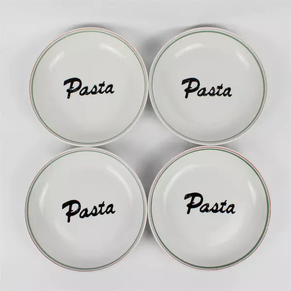 Lot Of 4 Houseware International Inc Ceramic Bowl Pasta 1.75" Tall 8.5" Diameter