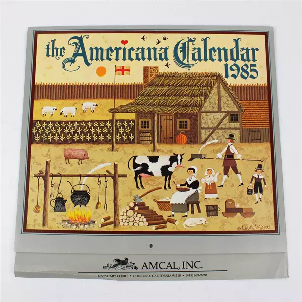 Vintage Amcal Inc 1985 The Americana Calendar Designed by Charles Wysocki