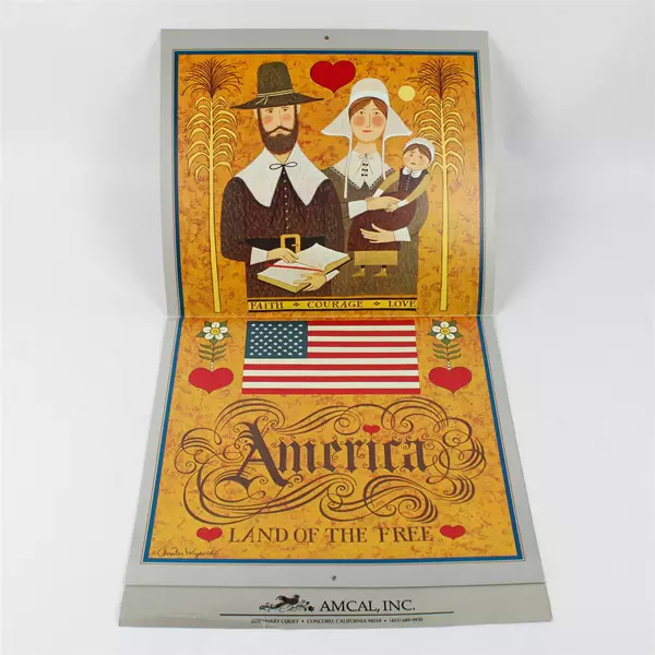 Vintage Amcal Inc 1985 The Americana Calendar Designed by Charles Wysocki