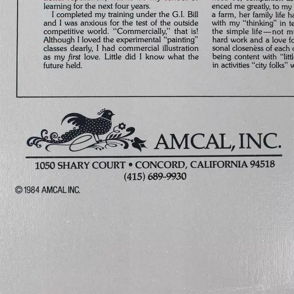 Vintage Amcal Inc 1985 The Americana Calendar Designed by Charles Wysocki