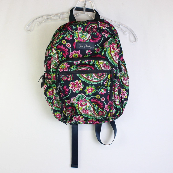 Vera Bradley Small Petal Paisley Multicolor Pattern Backpack FLAWED