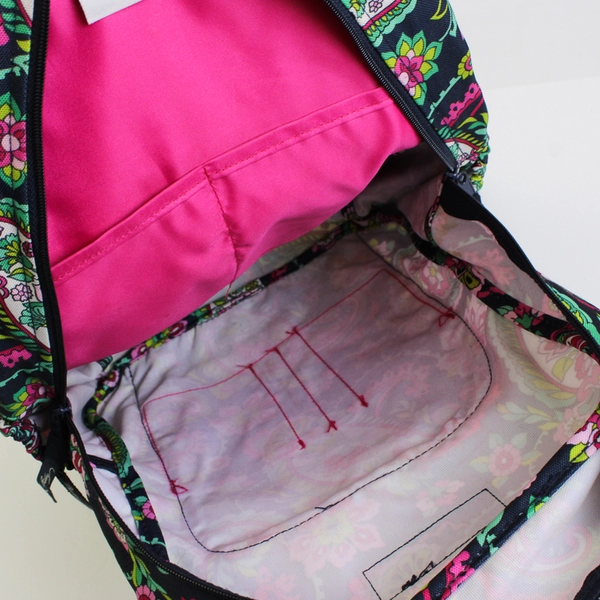 Vera Bradley Small Petal Paisley Multicolor Pattern Backpack FLAWED