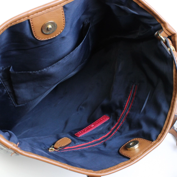 2-Piece Tommy Hilfiger Shoulder Bag and Wallet Set Faux Leather Trim