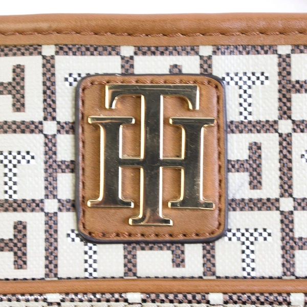 2-Piece Tommy Hilfiger Shoulder Bag and Wallet Set Faux Leather Trim