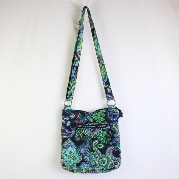 Vera Bradley Blue Rhapsody Floral Paisley Pattern Crossbody