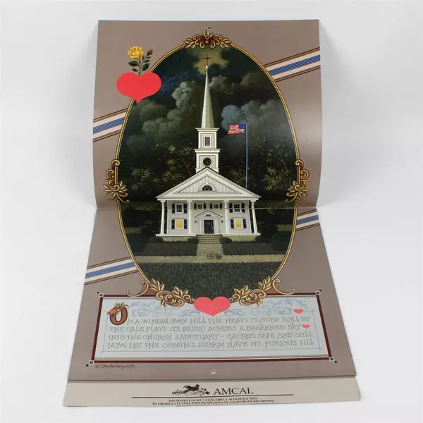 Lot of 3 Vintage Amcal Inc 1989 The Americana Calendar by Charles Wysocki